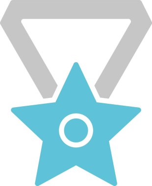 Madalya Kabartması İki Renk Simgesi