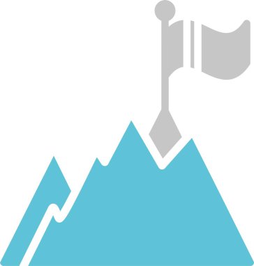 Dağ Kabartması İki Renk Simgesi