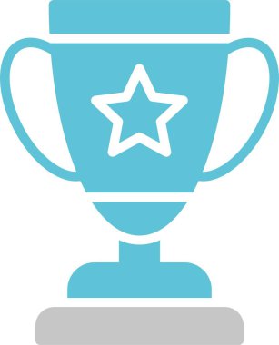 Ödül Vektörü Kabartması İki Renk Simgesi