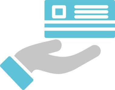 Kredi kartı kabartması İki Renk Simgesi