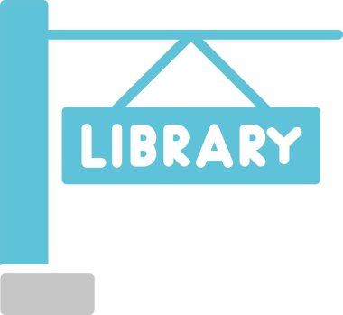 Kütüphane Kabartması İki Renk Simgesi