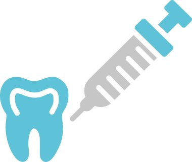 Anestezi Kabartması İki Renk Simgesi