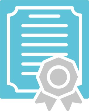 Diploma Kabartması İki Renk Simgesi