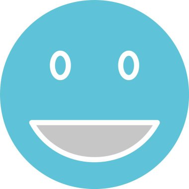 Mutlu Glyph İki Renk Simgesi