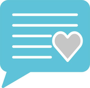 İleti Kabartması İki Renk Simgesi