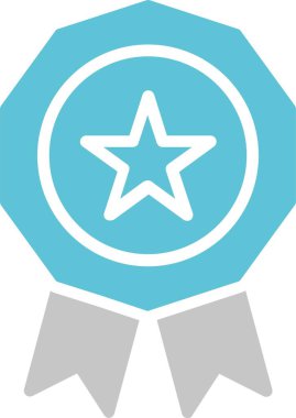 Madalya Kabartması İki Renk Simgesi