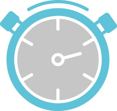 Stopwatch Vektör Sembolü İki Renk Simgesi