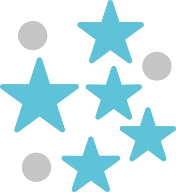 Yıldızlar Kabartması İki Renk Simgesi