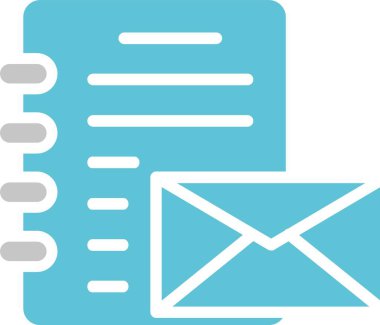 E- posta Glyph İki Renk Simgesi