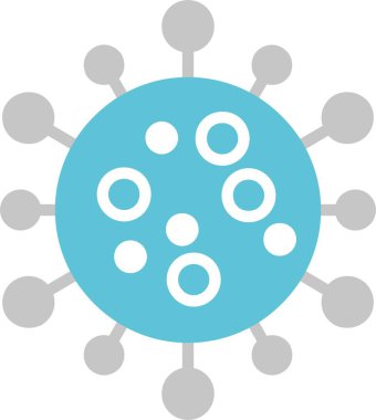 Virüs Kabartması İki Renk Simgesi