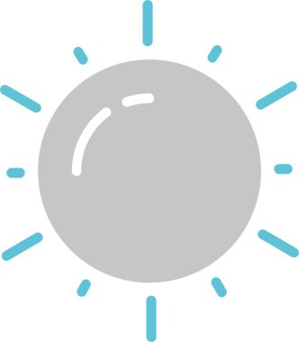 Güneş Kabartması İki Renk Simgesi