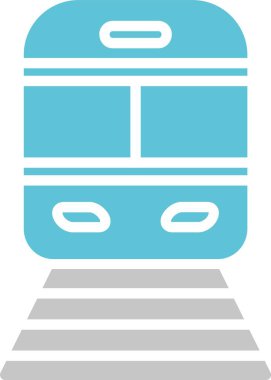 Tren Kabartması İki Renk Simgesi