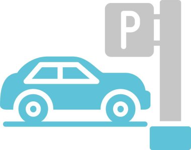 Otopark Kabartması İki Renk Simgesi