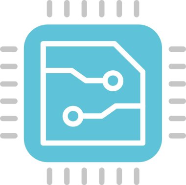 Çip Kabartması İki Renk Simgesi