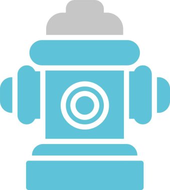 Yangın musluğu sembolü iki renk simgesi