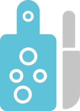 Kesme Tahtası Kabartması İki Renk Simgesi