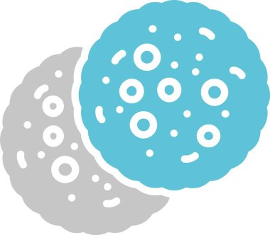 Kurabiye Kabartması İki Renk Simgesi