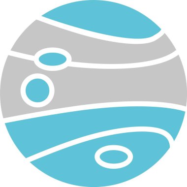 Neptün Kabartma İki Renk Simgesi