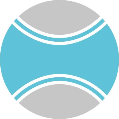 Tenis Topu Kabartması İki Renk Simgesi