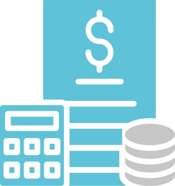 Bütçe Kabartması İki Renk Simgesi