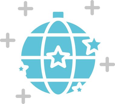 Disko Topu Kabartması İki Renk Simgesi