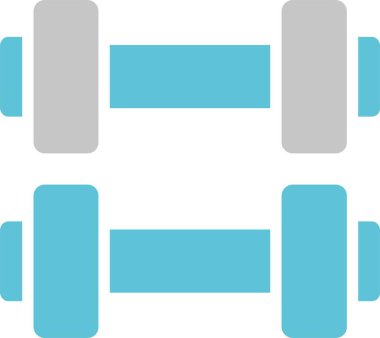 Dumbbell Kabartma İki Renk Simgesi