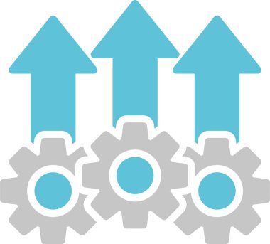 Mükemmellik Vektörü Kabartması İki Renk Simgesi