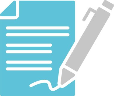 İmza İki Renk Simgesi Simgesi