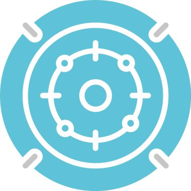 Hedef Glyph İki Renk Simgesi