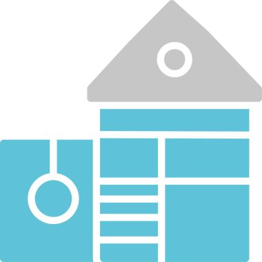 Oyun parkı Sembolü İki Renk Simgesi