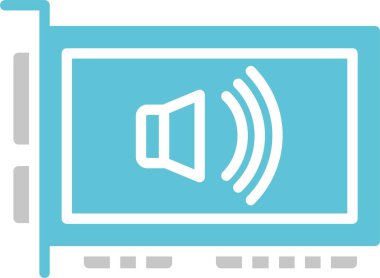 Ses Kart Kabartması İki Renk Simgesi