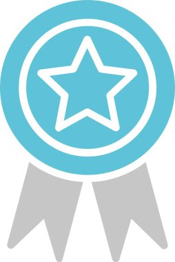 Rozet Kabartması İki Renk Simgesi