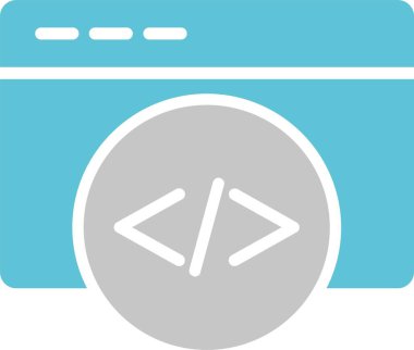 Tarayıcı Kabartması İki Renk Simgesi