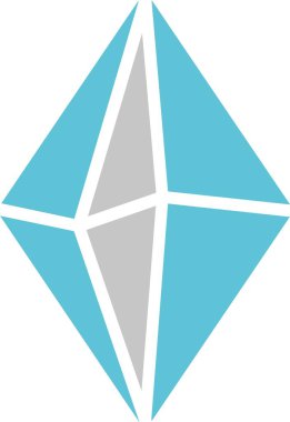 Kristal Kabartma İki Renk Simgesi