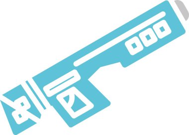 Silah Sembolü İki Renk Simgesi