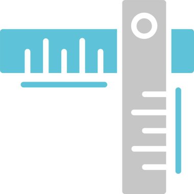 Teyp Kabartmasını Ölç İki Renk Simgesi