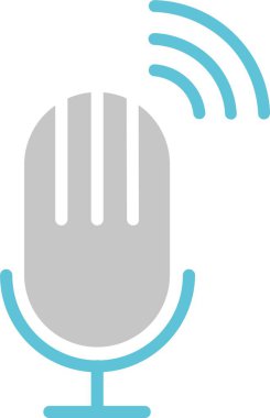 Mikro Telefon Kabartması İki Renk Simgesi