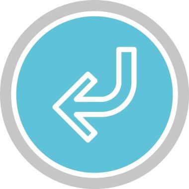 Sola Oku Çevir 2 Renk Simgesi Simgesi