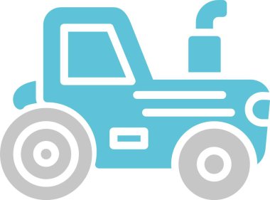 Traktör Glyph İki Renk Simgesi