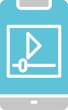 Video Glyph İki Renk Simgesi