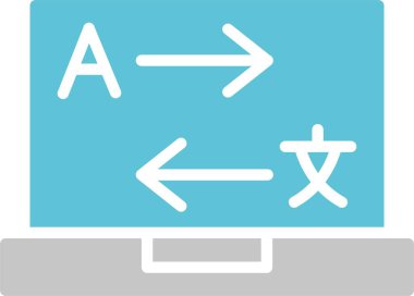 Bilgisayar Kabartması İki Renk Simgesi