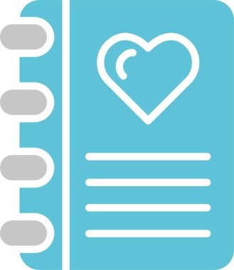 Günlük Kabartması İki Renk Simgesi