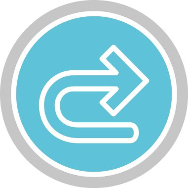 Sağa Oku Döndür 2 Renk Simgesi