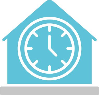 Saat Kabartması İki Renk Simgesi