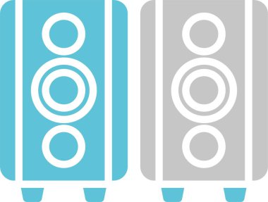 Hoparlör İki Renk Simgesi