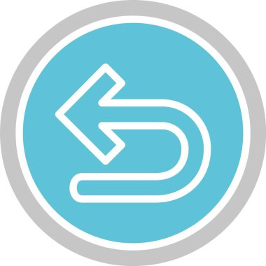 Sola Oku Çevir 2 Renk Simgesi Simgesi