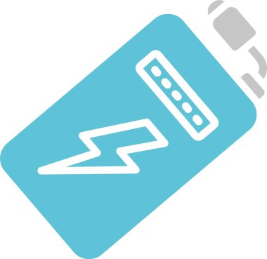 Güç Bankası Kabartması İki Renk Simgesi