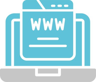 Web Sitesi Glyph İki Renk Simgesi