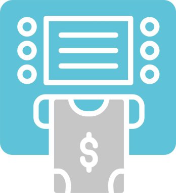 ATM Kabartma İki Renk Simgesi