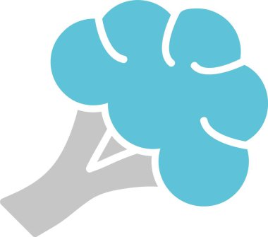 Brokoli Kabartması İki Renk Simgesi